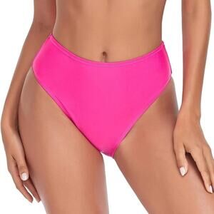 RELLECIGA Large Hot Pink High Cut Cheeky Bikini Bottom Barbie Core NEW